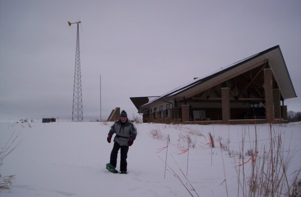 Snowshoeing from the Mead Wildlife Education and Visitor Center.