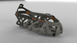 GV Snowshoe's Step-In Tech binding up close